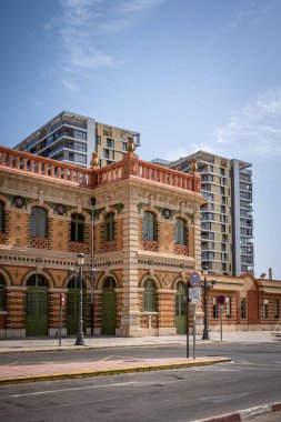 almeria Bay alcazaba görülen görünümü.