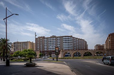 almeria Bay alcazaba görülen görünümü.