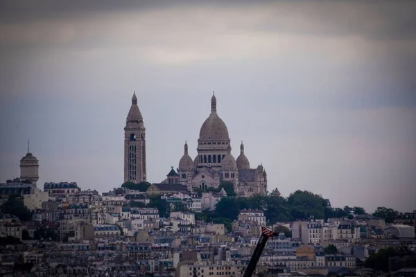 Fransa Paris Teki Basilique Sacre Couer Alçak Açılı Görüntüsü — Stok fotoğraf