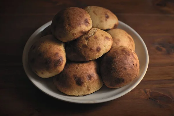 Flauschige Sauerteig Burger Brötchen Direkt Aus Dem Ofen — Stockfoto