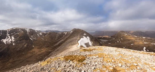 Panorama Horského Hřebene Skotské Vysočině — Stock fotografie