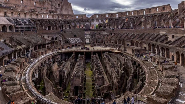 Vue Aérienne Intérieur Colisée Historique Rome Italie — Photo