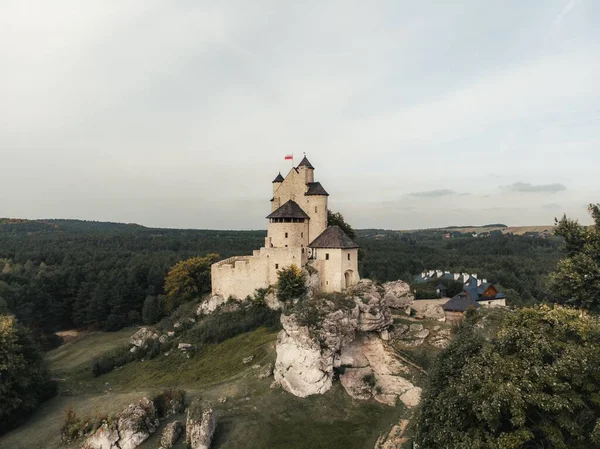 Utsikten Över Bobolice Castle Schlesiska Vojvodskapet Polen — Stockfoto