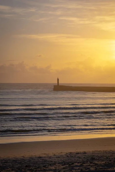 Apreciar Este Pôr Sol Deslumbrante Sobre Oceano — Fotografia de Stock