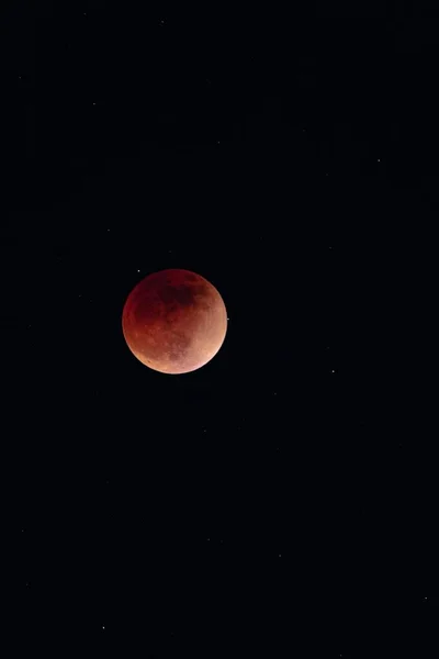 Uma Bela Vista Sangue Escuro Abstrato Eclipse Lua Noite Céu — Fotografia de Stock