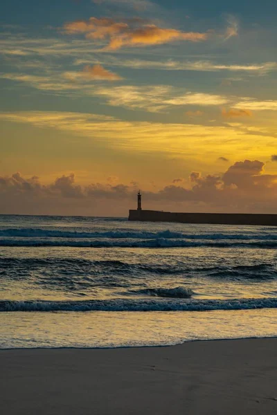Apreciar Esta Impresionante Puesta Sol Playa — Foto de Stock