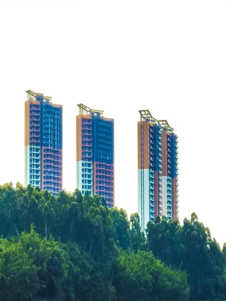 Vertikální Záběr Moderních Budov Denního Světla — Stock fotografie