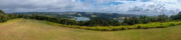 Panoramic Shot Green Valleys Wenderholm Park New Zealand — Stock Photo, Image