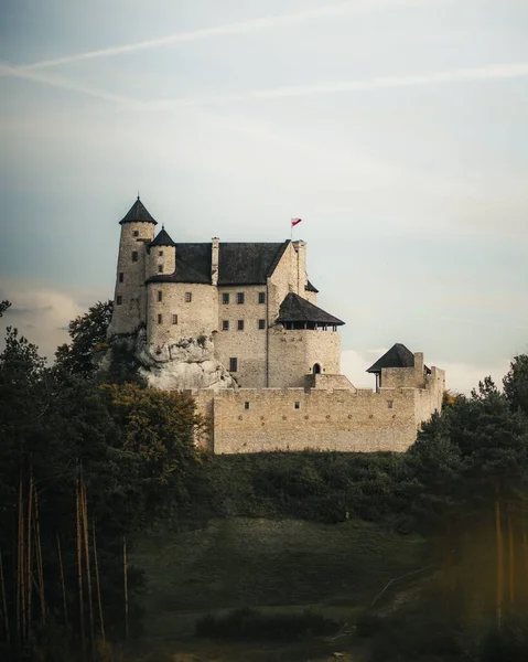 Vertikal Bild Bobolice Castle Schlesiska Vojvodskapet Polen — Stockfoto