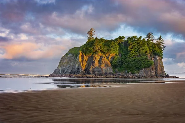 Bellissimo Scatto Cielo Tramonto Ruby Beach Olympic National Park Forks — Foto Stock