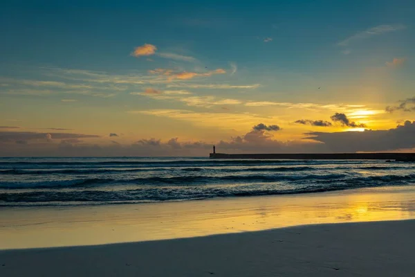 Apreciar Esta Impresionante Puesta Sol Playa — Foto de Stock