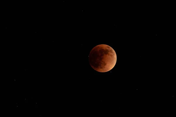 Blodmånen Den Mörka Himlen — Stockfoto