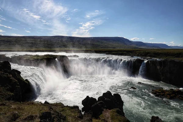 Годафосс Водопад Севере Исландии — стоковое фото