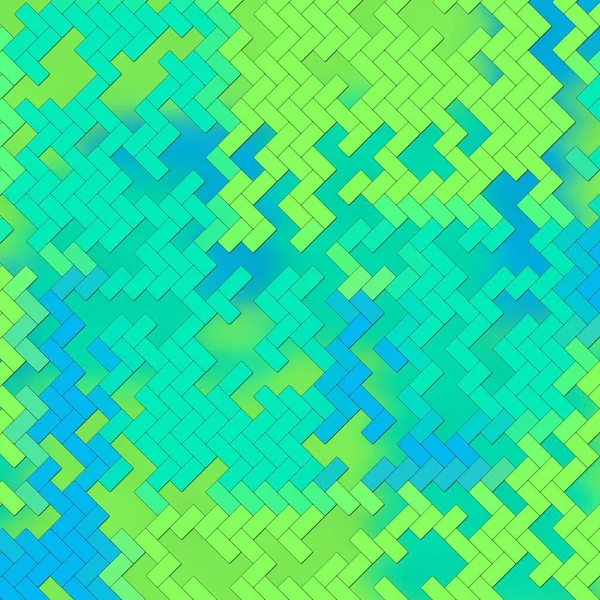 抽象的な多色の低ポリモザイク長方形のスタイルの背景明るい幾何学的な正方形の上の想像力のフラクタル色の背景 — ストック写真