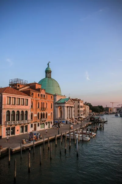 Hermosa Hora Del Atardecer Venecia Italia — Foto de Stock