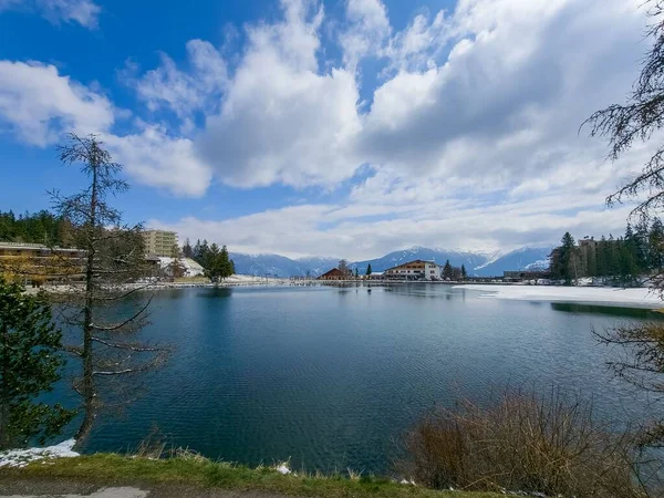 Crans Montana Sviçre Deki Obersee Gölünün Güzel Bir Görüntüsü — Stok fotoğraf