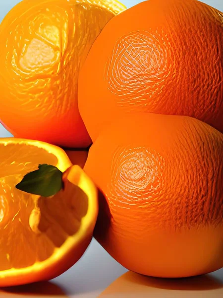 Fruits Orange Devant Backgrou Foncé — Photo