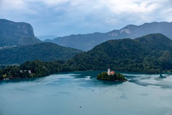 Krásný Záběr Bled Lake Slovinsko — Stock fotografie