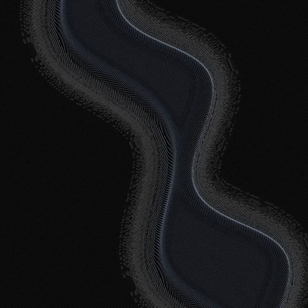 映画粒子を用いたアブストラクト波ダストドット暗粒子の背景イラストダークサイバー空間黒の背景 — ストック写真