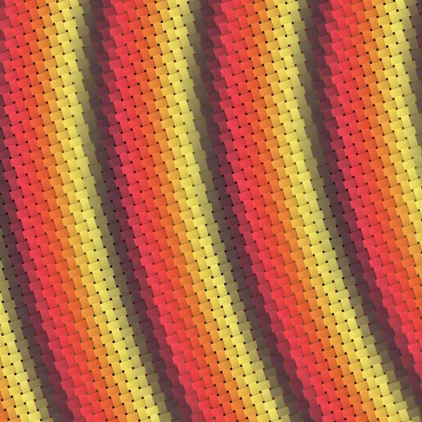 Interlaced Fiber Checkered Surface Elements Wicker Plastic Weave Pattern Texture — Stock Photo, Image