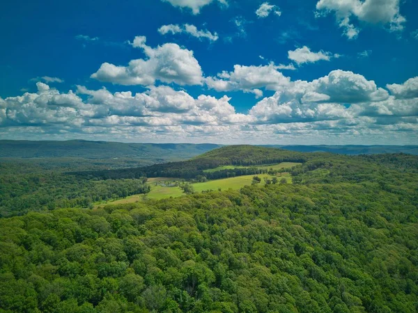 Rolling Hills Northwest Connecticut Appalachian Trail Clouds — стоковое фото