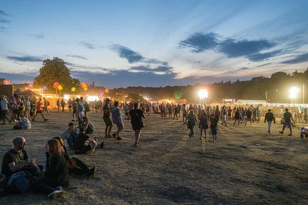 Obecná Scéna Nočního Festivalu Latitude Music Festival Suffolk Velká Británie — Stock fotografie