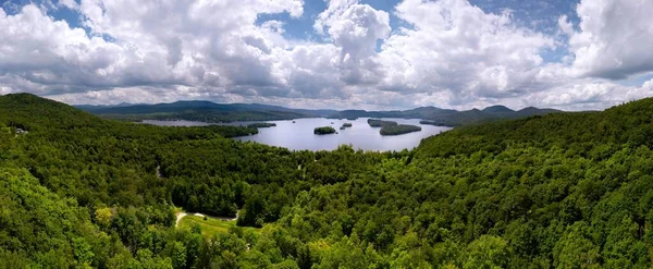 Luftaufnahme Des Blue Mountain Lake Den Adirondacks New York Juli — Stockfoto