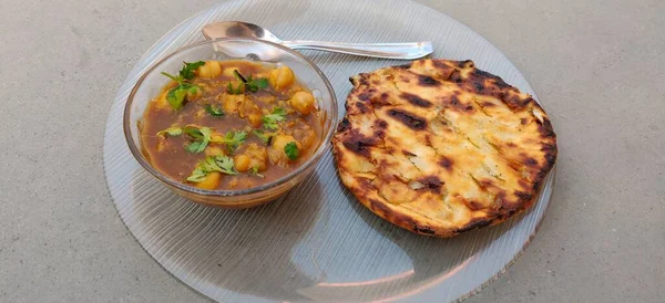Scharfes Kichererbsen Curry Oder Chola Masala Oder Chana Masala Oder — Stockfoto