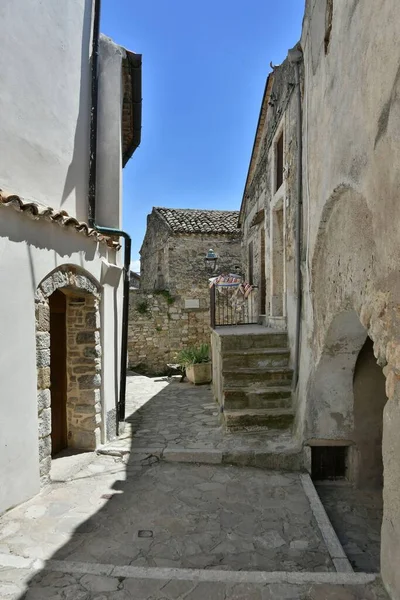 Small Street Old Houses Zungoli One Most Beautiful Villages Italy — 图库照片