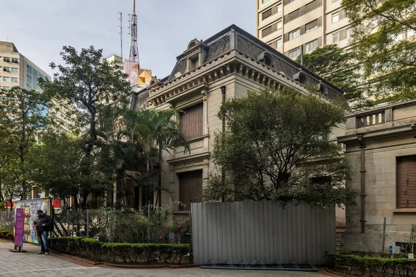 Fasada Budynku Stylu Francuskim Paulista Avenue — Zdjęcie stockowe