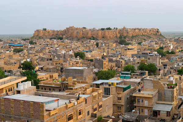 印度拉贾斯坦邦Jaisalmer要塞的鸟瞰图 — 图库照片