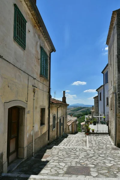 Small Street Old Houses Zungoli One Most Beautiful Villages Italy — Stock Photo, Image
