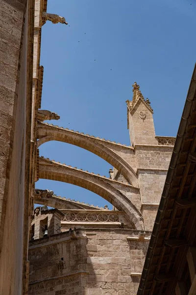 Ángulo Bajo Una Toma Vertical Semi Arco Piedra — Foto de Stock