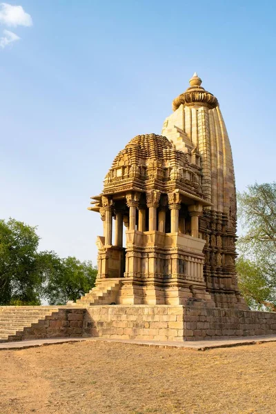 Tiro Vertical Templo Chaturbhuj Madhya Pradesh Índia — Fotografia de Stock