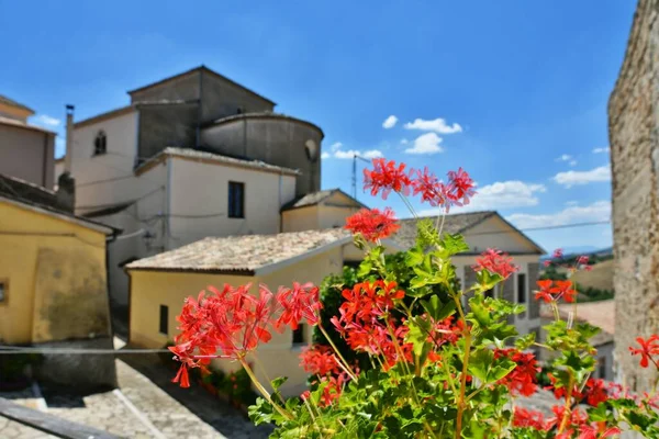 Small Street Old Houses Zungoli One Most Beautiful Villages Italy — Foto de Stock