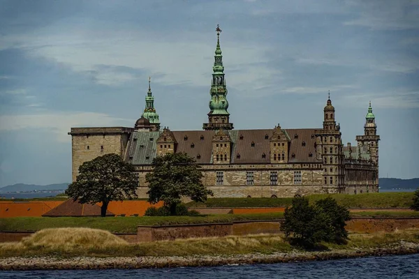 Maestoso Castello Roccaforte Kronborg Nella Sua Interezza Helsingor Danimarca — Foto Stock