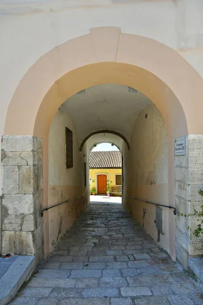 Small Street Old Houses Savignano Irpino One Most Beautiful Villages — ストック写真