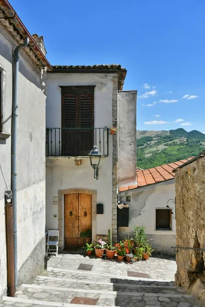 Small Street Old Houses Zungoli One Most Beautiful Villages Italy — Fotografia de Stock