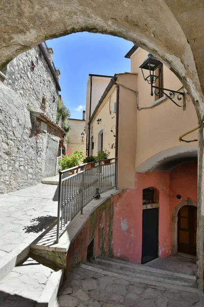 Small Street Old Houses Zungoli One Most Beautiful Villages Italy — Foto de Stock