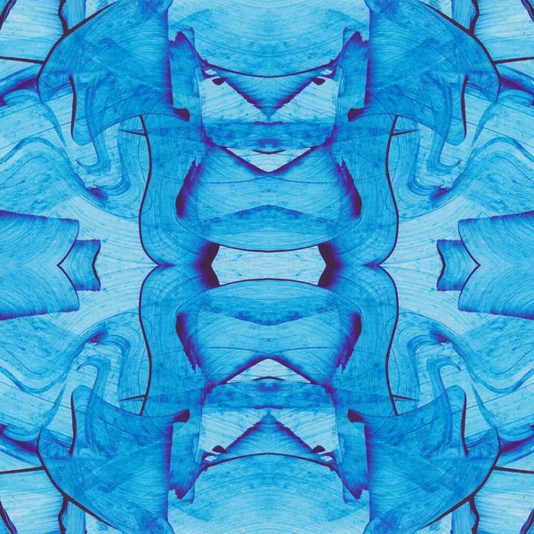 Abstract Blue Kaleidoscopic Pattern Paint Background — Stock Photo, Image