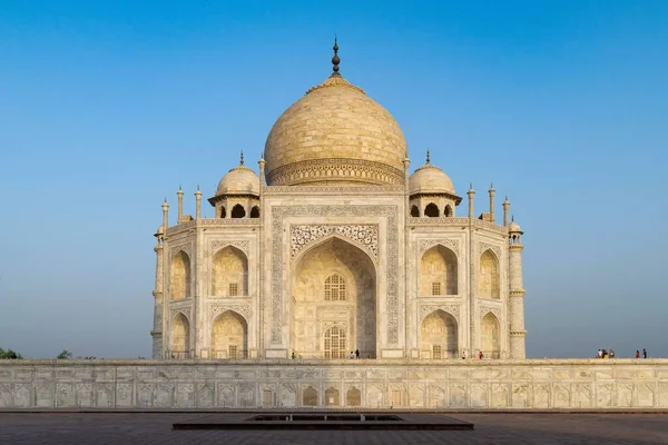 Plan Taj Mahal Sur Fond Ciel Bleu Agra Inde — Photo