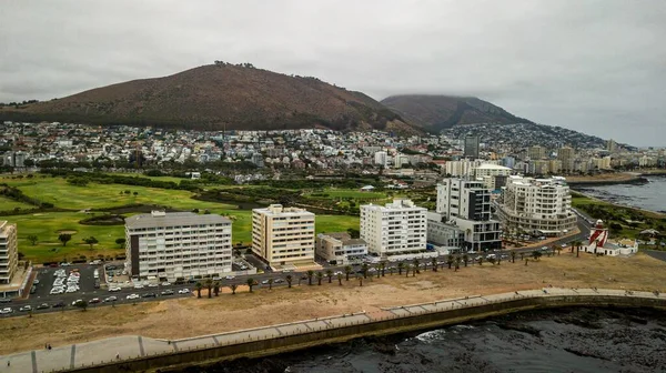 Una Veduta Aerea Drone Del Sea Point Città Del Capo — Foto Stock