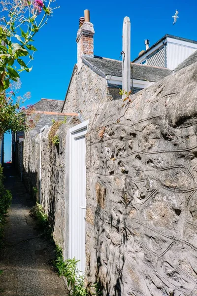 Een Verticaal Shot Van Een Woonwijk Bij Daglicht Cornwall Engeland — Stockfoto