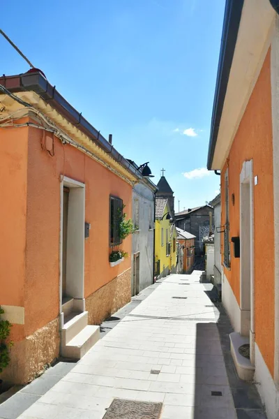 Small Street Old Houses Savignano Irpino One Most Beautiful Villages — Stock Photo, Image