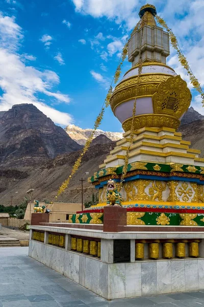 Plan Vertical Stupa Chorten Dans Vallée Spiti Inde — Photo