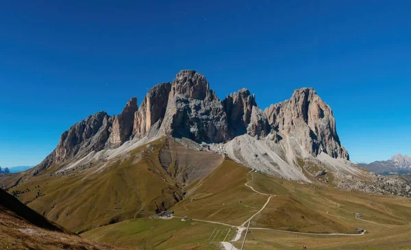 Vacker Utsikt Över Col Rodella Dolomiterna Bergen Italien Solig Dag — Stockfoto