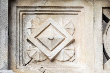 Paulista Bulvarı, Sao Paulo, Brezilya 'daki Fransız tarzı malikaneye yakın çekim.