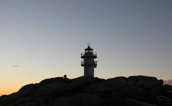 Sunset One Lighthouses North Coast Galicia — Stockfoto