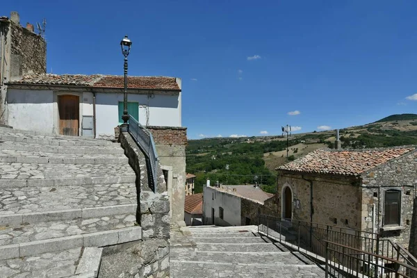Small Street Old Houses Zungoli One Most Beautiful Villages Italy — 스톡 사진