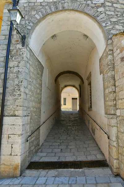 Small Street Old Houses Savignano Irpino One Most Beautiful Villages — 스톡 사진